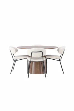 Venture Home Spisegruppe Lanzo med 4 stole Chico