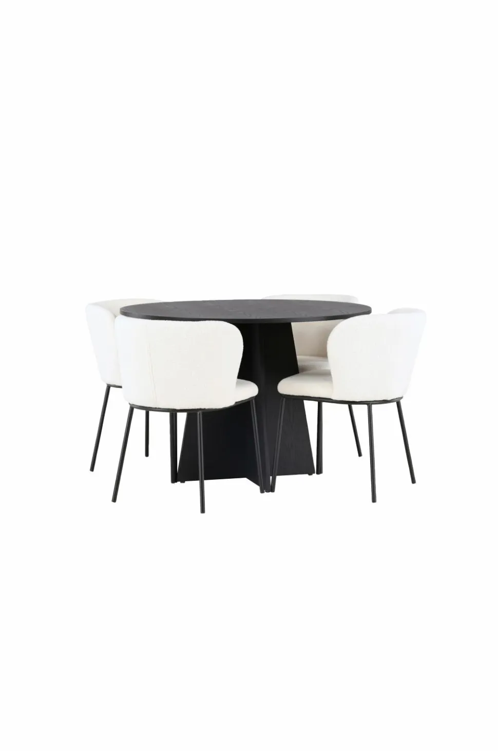 Venture Home Spisegruppe Bootcut med 4 stk. stole Edina