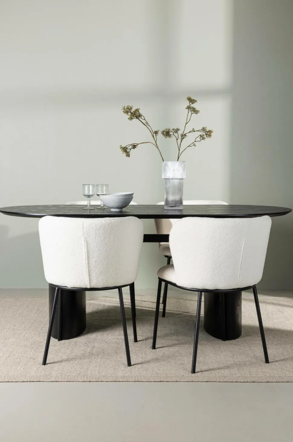 Venture Home Spisegruppe Isolde med 4 stk. stole Edina