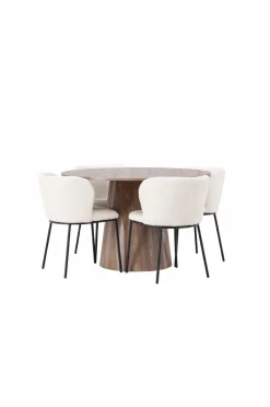 Venture Home Spisegruppe Lanzo med 4 stole Edina