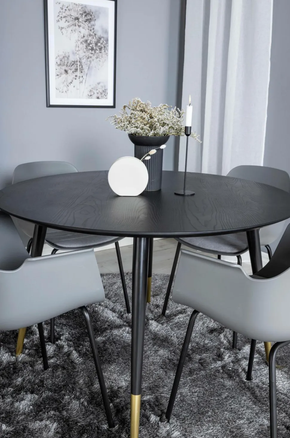 Venture Home Spisegruppe Dipp med 4 stk. stole Comfort