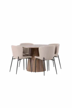 Venture Home Spisegruppe Lanzo med 4 stole Modesto