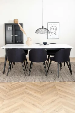 Venture Home Spisegruppe Jimmy med 6 spisebordsstole Velvet