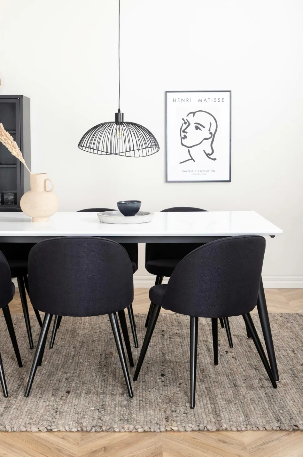 Venture Home Spisegruppe Jimmy med 6 spisebordsstole Velvet